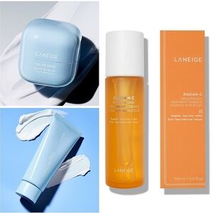 Bundle: Laneige Water Bank Cleanser, Radian-C Brightening Treatment & Cream (NIB